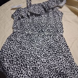 Old Navy Black and White Polka Dot Kids Bodysuit